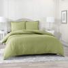 100% Egyptian Cotton 3Pc Duvet Set, King Size - 3Pc (1pc Duvet Cover + 2Pc Pillowcases), Hotel Quality 800 TC, 600 GSM,Sage Olive Green, (90"x102") view 2