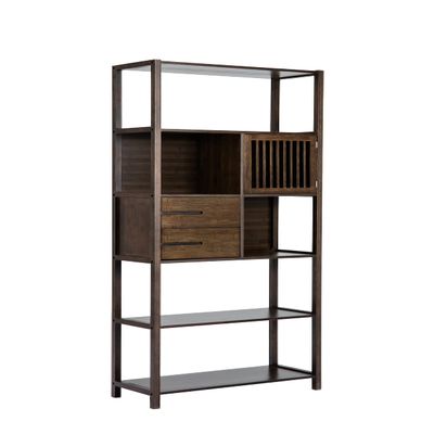 Boraam Selma Bookcase, Right Facing, Cappuccino