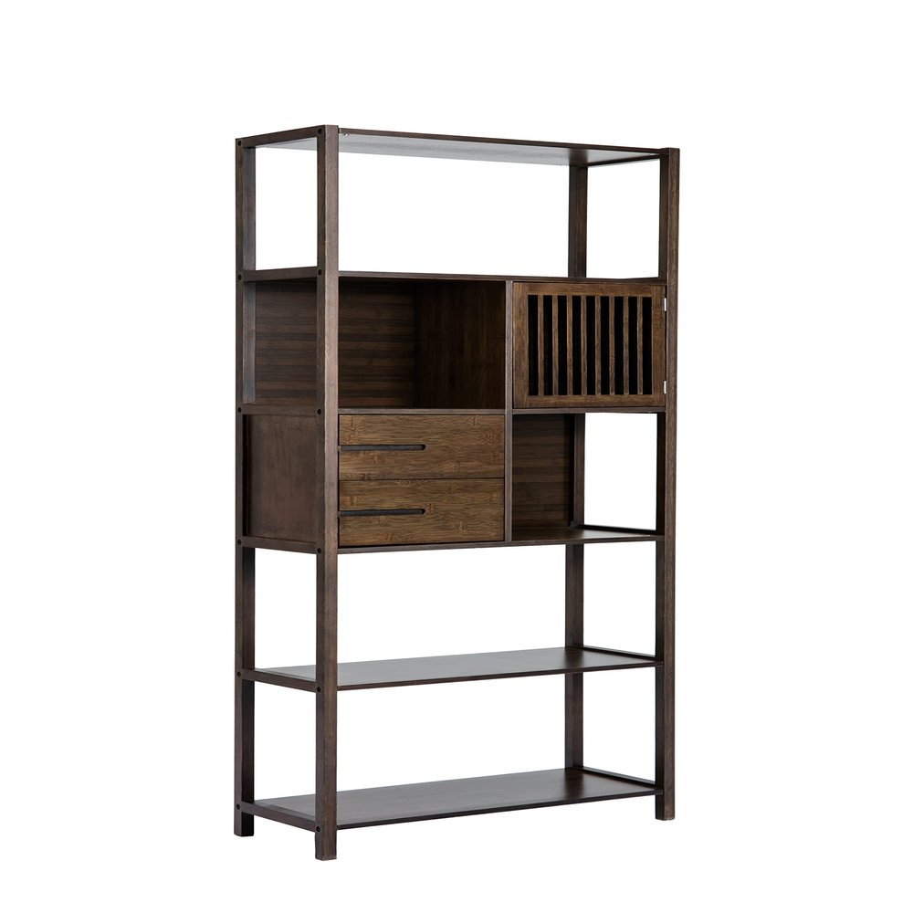 Boraam Selma Bookcase, Right Facing, Cappuccino