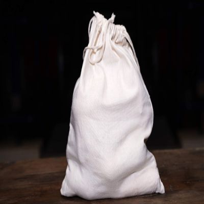 6"x8" COTTON DOUBLE DRAWSTRING MUSLIN BAGS (Natural Color)-Set Of 100