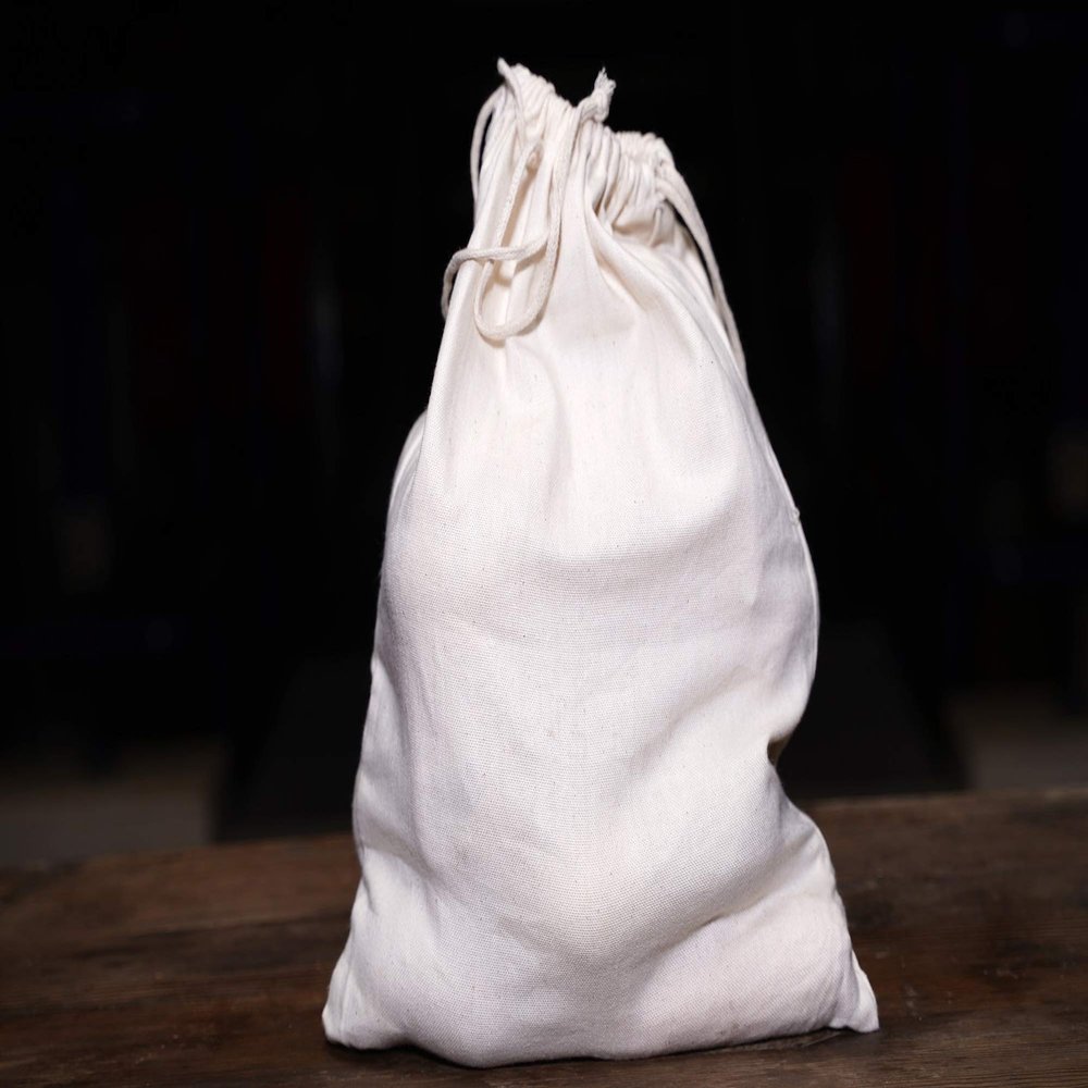 6"x8" COTTON DOUBLE DRAWSTRING MUSLIN BAGS (Natural Color)-Set Of 100