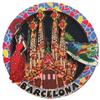 Barcelona Spain Wood Fridge Magnet Travel Souvenir Gift Collection Home Kitchen Decoration Magnetic Sticker, Barcelona Spain Refrigerator Magnet view 1