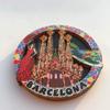 Barcelona Spain Wood Fridge Magnet Travel Souvenir Gift Collection Home Kitchen Decoration Magnetic Sticker, Barcelona Spain Refrigerator Magnet view 2