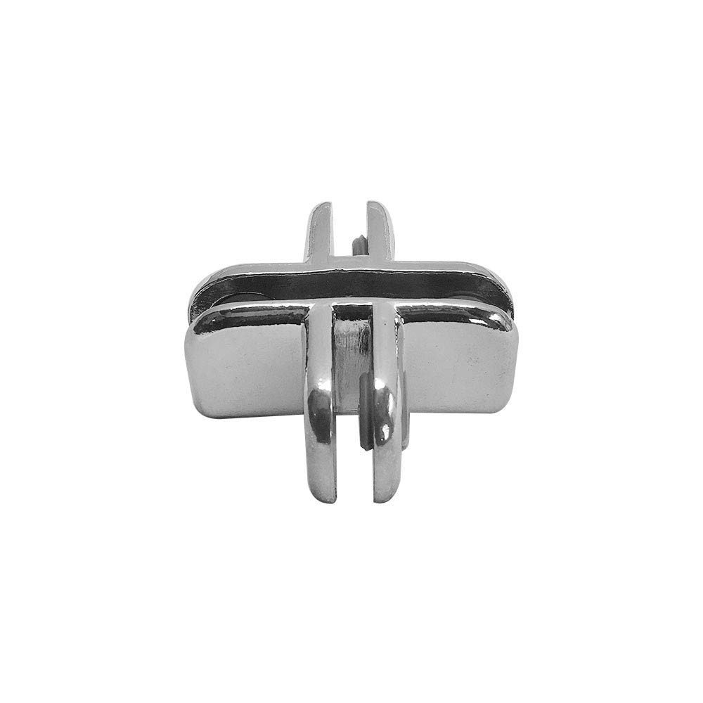 Prolinemax 50 Pc Chrome 4 Way Inside Shelf Connector Clip 3/16" Tempered Glass Shelf