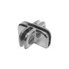 Prolinemax 50 Pc Chrome 4 Way Inside Shelf Connector Clip 3/16" Tempered Glass Shelf view 2
