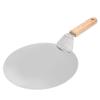 Pizza Spatula Round Shovel Stainless Steel Pizza Peel Paddle Wooden Handle Baking Tool Metal Pie Server Cake Holder view 1