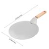 Pizza Spatula Round Shovel Stainless Steel Pizza Peel Paddle Wooden Handle Baking Tool Metal Pie Server Cake Holder view 2