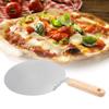 Pizza Spatula Round Shovel Stainless Steel Pizza Peel Paddle Wooden Handle Baking Tool Metal Pie Server Cake Holder view 4