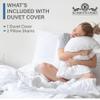 1000 Thread Count 100% Egyptian Cotton Duvet Cover Queen Size Cotton White Long Staple Quilt Full Size Silky Soft, Breathable With Zipper -3 Piece All Season Duvet Cover Set for Comforter view 4