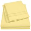 1500 Supreme Collection Twin XL Sheet Sets Pale Yellow - 3 Piece Bed Sheets and Pillowcase Set for Twin XL Mattress - Extra Soft, Elastic Corner Straps, Deep Pocket Sheets, Twin XL Pale Yellow view 1