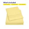 1500 Supreme Collection Twin XL Sheet Sets Pale Yellow - 3 Piece Bed Sheets and Pillowcase Set for Twin XL Mattress - Extra Soft, Elastic Corner Straps, Deep Pocket Sheets, Twin XL Pale Yellow view 3