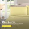 1500 Supreme Collection Twin XL Sheet Sets Pale Yellow - 3 Piece Bed Sheets and Pillowcase Set for Twin XL Mattress - Extra Soft, Elastic Corner Straps, Deep Pocket Sheets, Twin XL Pale Yellow view 4
