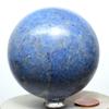 2.75" Peruvian Blue Dumortierite Sphere Natural Sparkling Quartz Mineral Polished Crystal Decor Stone Ball + Stand view 3