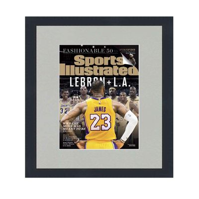 CountryArtHouse Sports Illustrated (94-Current) Magazine Display Solid Wood Frame - Acrylic, Backing, and Gray Mat - Fits Magazine Sized 8" x10 1/2"