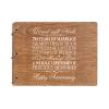 LifeSong Milestones Personalized 70th Wedding Anniversary Guest Book for Couple Husband and Wife 70 Years of Marriage, Wooden Walnut Signature Guest Book for Seventieth Wedding (Walnut)