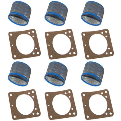 6 (Six) SSC 110/3715171/ RS917/ 'B' Pump Strainer Screen w/Gaskets Fit Suntec 2-Stage Pump Screen