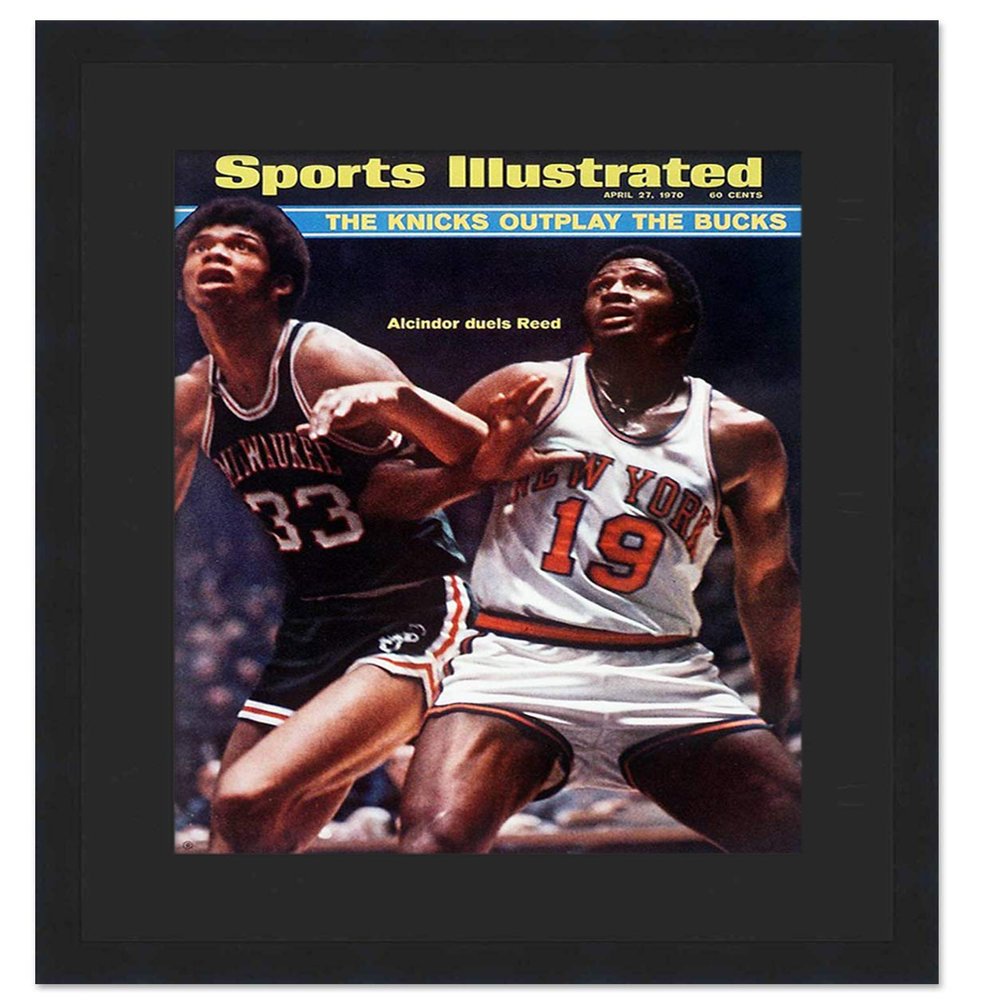 Sports Illustrated (1970's) Magazine Solid Wood Frame - Acrylic, Backing, and Black Mat - Display Any Magazine Measuring 8 1/4"x11"