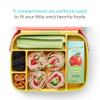 Munchkin Lunch Bento Box for Kids and Toddlers, Includes Stainless Steel Utensils, BPA-Free, 18 Months and Up, Pink/Green/Yellow view 2