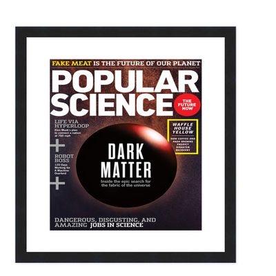 CountryArtHouse Popular Science Magazine Display Solid Wood Frame - Acrylic, Backing, and White Mat - Fits Any Magazine Measuring 8" x 11"