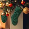 Meiosuns Christmas Stockings Cable Knit Stocking Christmas Decorations Goodie Bags Gift Fireplace Xmas Tree Stocking Ornaments for Holiday Family Friends (Burgundy Green Ivory, Length 18",Pack of 3) view 4