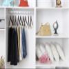Quality Wooden Skirt Hangers with Clips, 10-Pack Smooth Solid Wood Pants Hangers with Durable Adjustable Metal Clips, Swivel Hook, Coat, Jacket, Blouse Suit Hangers (Walnut - Gold Hook, 10) view 3
