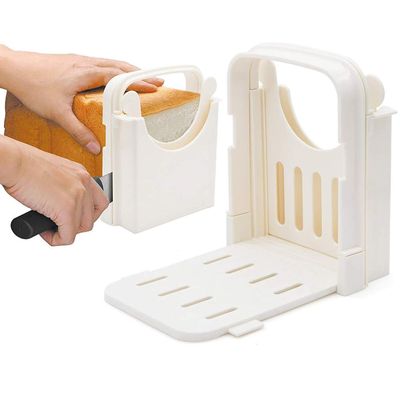 HYAM Bread Slicer, Adjustable Bread/Roast/Loaf Slicer Cutter,Folding Bread Toast Slicer Bagel Loaf Slicer Sandwich Maker Toast Slicing Machine with 5 Slice Thicknesses