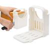 HYAM Bread Slicer, Adjustable Bread/Roast/Loaf Slicer Cutter,Folding Bread Toast Slicer Bagel Loaf Slicer Sandwich Maker Toast Slicing Machine with 5 Slice Thicknesses view 1