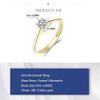 Bansriracha 10K Yellow &White Gold 100% Natural Moissanite D Gemstone Rings for Women Wedding Engagement Bride Gifts Fine Jewelry (8.5) view 2