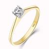 Bansriracha 10K Yellow &White Gold 100% Natural Moissanite D Gemstone Rings for Women Wedding Engagement Bride Gifts Fine Jewelry (5) view 1