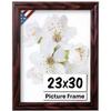 US Art Cherry 23x30 Picture Frame .75" Inch Wide - Cherry Wall Decor Handmade Solid Wood Frames with Preinstalled Hangers and UV Blocking Plexiglass 30x23 Frame view 1