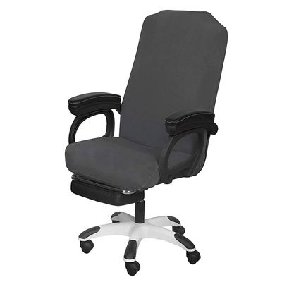 SARAFLORA Office Chair Cover- Large, Grey- Removable Computer Chair Cover for Office Chair with Zipper for Universal Rotating Chair Desk Chair Cover High Back Chair Seat Washable Protector for Pets