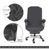 SARAFLORA Office Chair Cover- Large, Grey- Removable Computer Chair Cover for Office Chair with Zipper for Universal Rotating Chair Desk Chair Cover High Back Chair Seat Washable Protector for Pets view 4