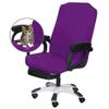 SARAFLORA Purple Office Chair Cover- Large, Removable, Durable, Stretch Fit, Zipper & Elastic, Water Resistant, for Universal Rotating Chair Desk Chair Cover High Back Chair Seat view 2