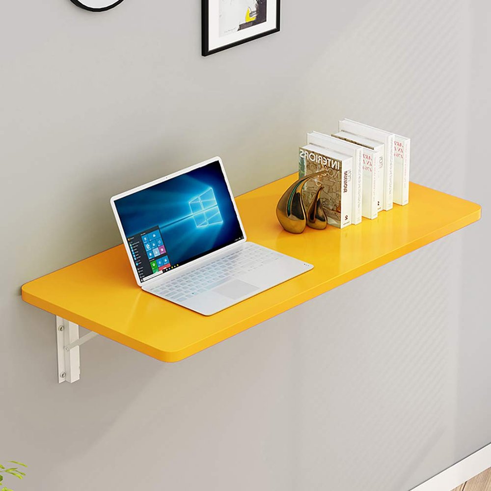Wall-Mounted Drop-Leaf Table, Floating Small Wooden Desk Desk Workstation Computer Desk, for Office/Laundry Room