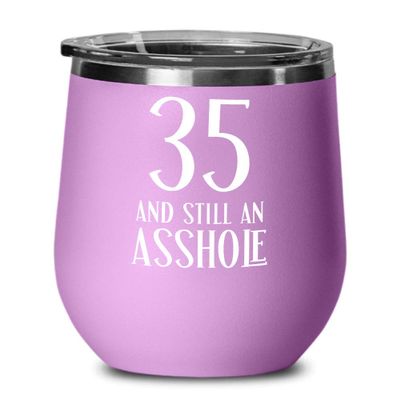 35th Birthday Gifts For Women Inappropriate Wine Tumbler Gifts For Men Novelty Cups For Thirty Five 35 Year Old Funny Thirty Fifth Gift For Husband Co