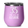 35th Birthday Gifts For Women Inappropriate Wine Tumbler Gifts For Men Novelty Cups For Thirty Five 35 Year Old Funny Thirty Fifth Gift For Husband Co view 1