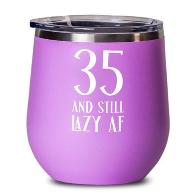 35th Birthday Gifts For Women Funny Wine Tumbler Gifts for Men Gag Gift For Thirty Five 35 Year Old Husband Funny Thirty Fifth Gifts for Him Coffee Mu