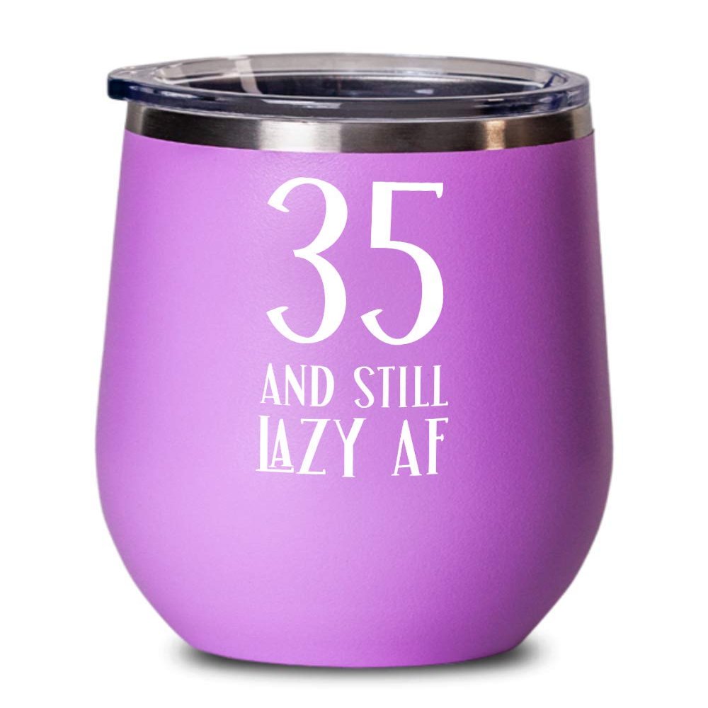 35th Birthday Gifts For Women Funny Wine Tumbler Gifts for Men Gag Gift For Thirty Five 35 Year Old Husband Funny Thirty Fifth Gifts for Him Coffee Mu