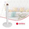 Home Basics Grove Free Standing Paper Towel Holder with Weighted Base and Padded Base, White view 2