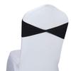 MDS Pack of 100 Spandex Chair Sashes Without Slider Buckles Black view 1