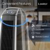 Lasko High Velocity Oscillating Tower Fan for Bedroom, Garage, Basement, and Gym with Remote Control, Timer, 3 Powerful Speeds, 35" Silver/Black, U35115 view 4