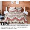 DaDa Bedding Bohemian Quilted Floral Bedspread Set - Rustic Cranberry Red Sage Green Chevron Paisley Filigree Lightweight Coverlet - Scalloped Edges Colorful Orange & Ivory White - King - 3-Pieces view 3