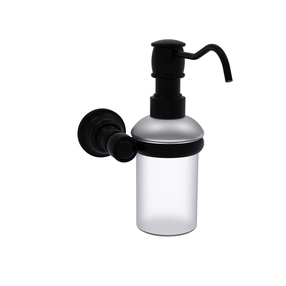 Allied Brass Carolina Collection Wall Mounted Soap Dispenser, Matte Black