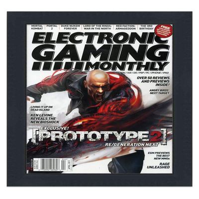 CountryArtHouse Electronic Gaming Monthly EGM Magazine Solid Wood Frame - Acrylic, Backing, and Hardware - Display Any Magazine Measuring 10x12