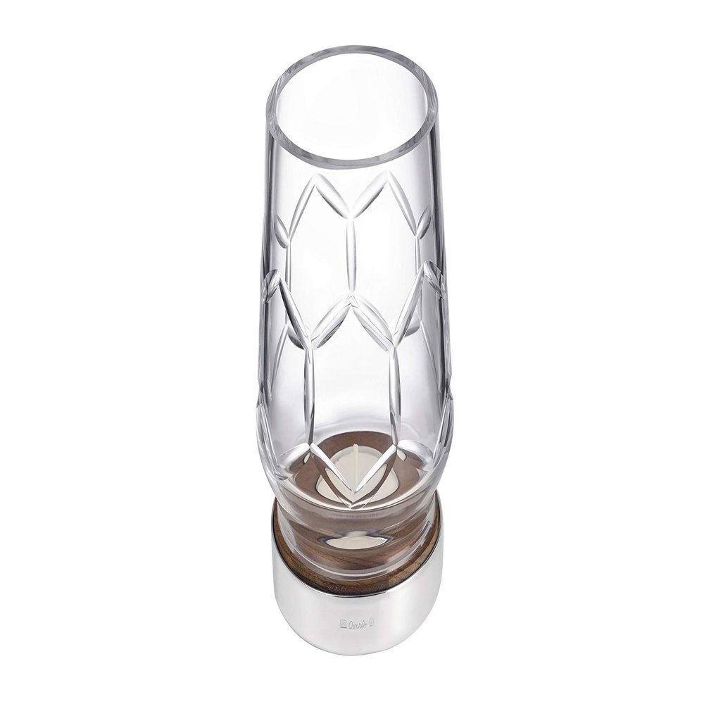 Christofle Madison 6 Wood and Silver Plated Hurricane Small #4210815