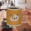 Adventure Time Cake Head Ceramic Coffee Mug, Novelty Gift Mugs for Coffee, Tea and Hot Drinks, 11oz, White view 4