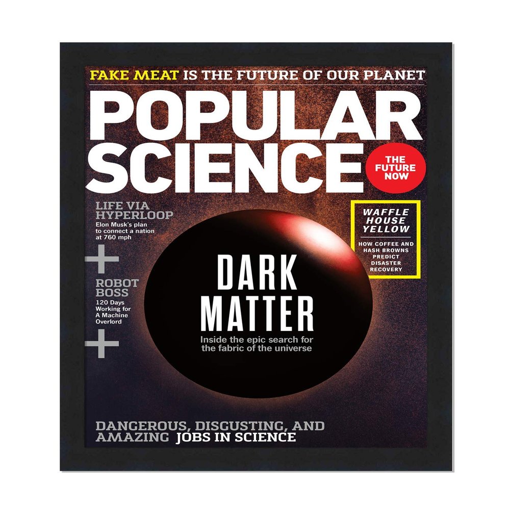 Popular Science Magazine Display Solid Wood Frame - Acrylic, Backing, and Hardware- Fits Any Magazine Measuring 8" x 11"