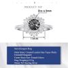 Bansriracha Blue Topaz Emerald Gemstone Rings for Women Solid 925 Silver Jewelry Snow Engagement Ins Fashion (Created Morganite, 8) view 2