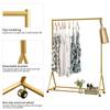 BOSURU Gold Pipe Clothing Racks Freestanding, Modern Metal Clothes Rack Heavy Duty, Easy Assemble Clothing Rack for Hanging Boutiques and Bedroom 47" L view 3
