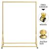 BOSURU Gold Pipe Clothing Racks Freestanding, Modern Metal Clothes Rack Heavy Duty, Easy Assemble Clothing Rack for Hanging Boutiques and Bedroom 47" L view 4